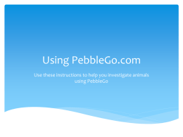 Using PebbleGo.com - Information Sources