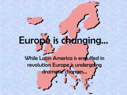 Europe is changing… - Annapolis High School