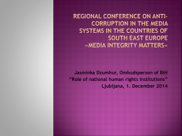 Regional conference on anti-corruption in the media