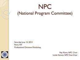 NPC (National Program Committee)