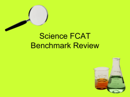 Eleventh Grade Science FCAT Review Session