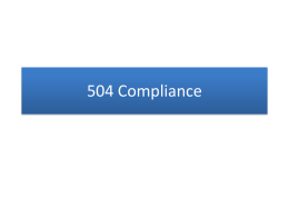 504 Compliance - Palestine Independent School District