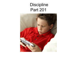 Discipline Part 201 - Children First Network 609 Cluster 6
