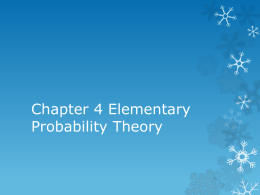 Chapter 4 Elementary Probability Theory