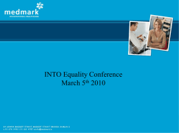 INTO Equality Conference 2010 Presentation