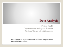 Data Analysis and Data Modeling