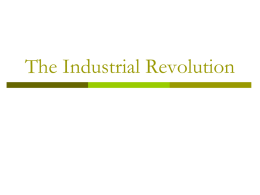 Origins of the Industrial Revolution