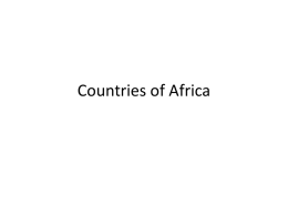 Countries of Africa - Abi Homeschools Too