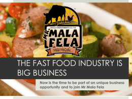 Welcome to the Presentation of Mr Mala Fela