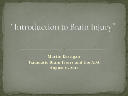 Introduction to Brain Injury”