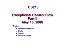 Exceptional Control Flow II
