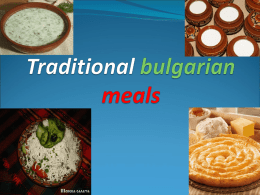 Traditional bulgarian meals
