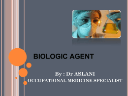 Occupational infection - Isfahan University of Medical