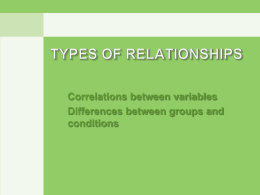 Types of Relationships - Robert H. Gass
