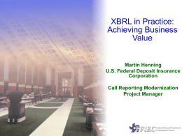 XBRL in Practice: Achieving Business Value