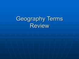 Geography Terms Review