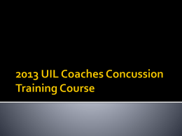 2012 Concussion Training Course