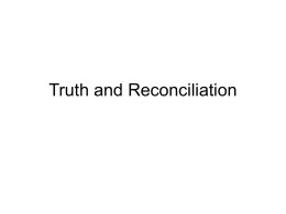 Truth and Reconciliation - San Ramon Valley High School