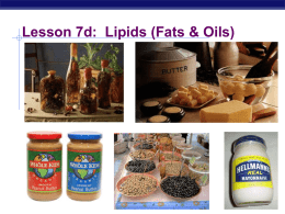 Lipids: Fats & Oils - R