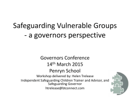 Safeguarding Vulnerable Groups