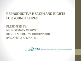 Addressing Reproductive Health and Rights for Young people