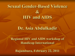 Gender-Based Violence and general guidelines for effective