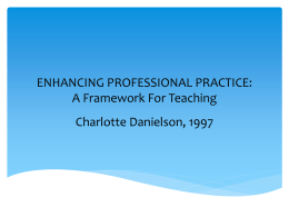 ENHANCING PROFESSIONAL PRACTICE: A Framework For …