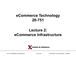 eCommerce Infrastructure - Carnegie Mellon University