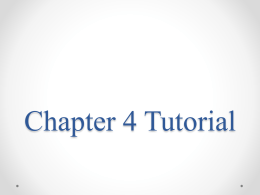 Chapter 3 Tutorial