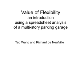 Valuing Real Options by Spreadsheet: Parking Garage Case