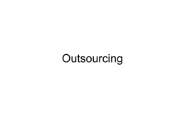 Outsourcing - Indian Institute of Technology Kanpur