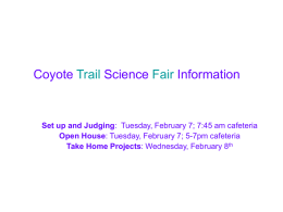 Coyote Trail Science Fair Information