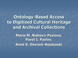 Ontology-Based Access to Digitized Cultural Heritage and