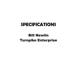 SPECIFICATIONS - Florida's Turnpike Enterprise