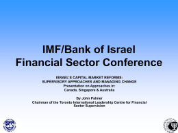 IMF/Bank of Israel Financial Sector Conference