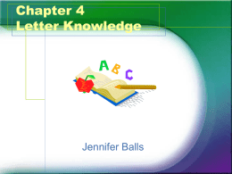 Chapter 4 Letter Knowledge