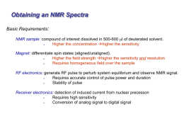 Chapter 5: Obtaining an NMR Structure