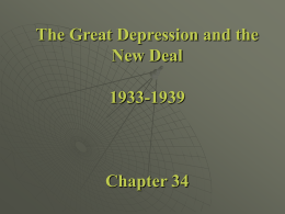 The Great Depression and the New Deal 1933