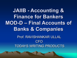 JAIIB-ACCT MOD-D - Indian Institute of Banking and Finance
