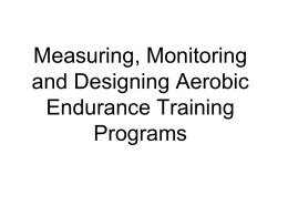 Measuring Aerobic Endurance Training