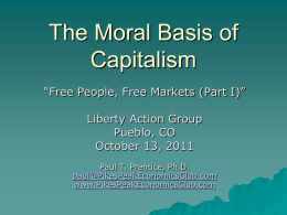 The Moral Basis of Capitalism