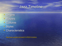 Jazz Timeline