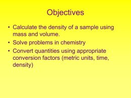 Unit 1 – Scientific Method and Introduction to Chemistry