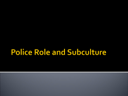 Police Roles