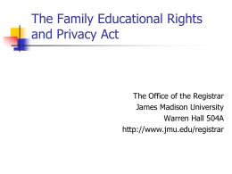 What is the Family Educational Rights and Privacy Act