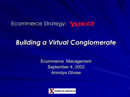 Electronic Commerce Strategy: Yahoo