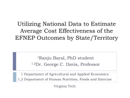 An Average Cost Effectiveness Analysis of the EFNEP Effects