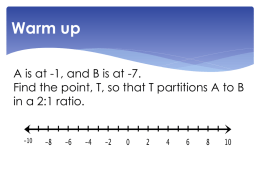 Find a Point that Partitions a Segment in a Given Ratio