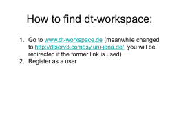 How to find dt-workspace: - IMPRS-gBGC