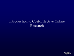 Introduction to Cost-Effective Online Research